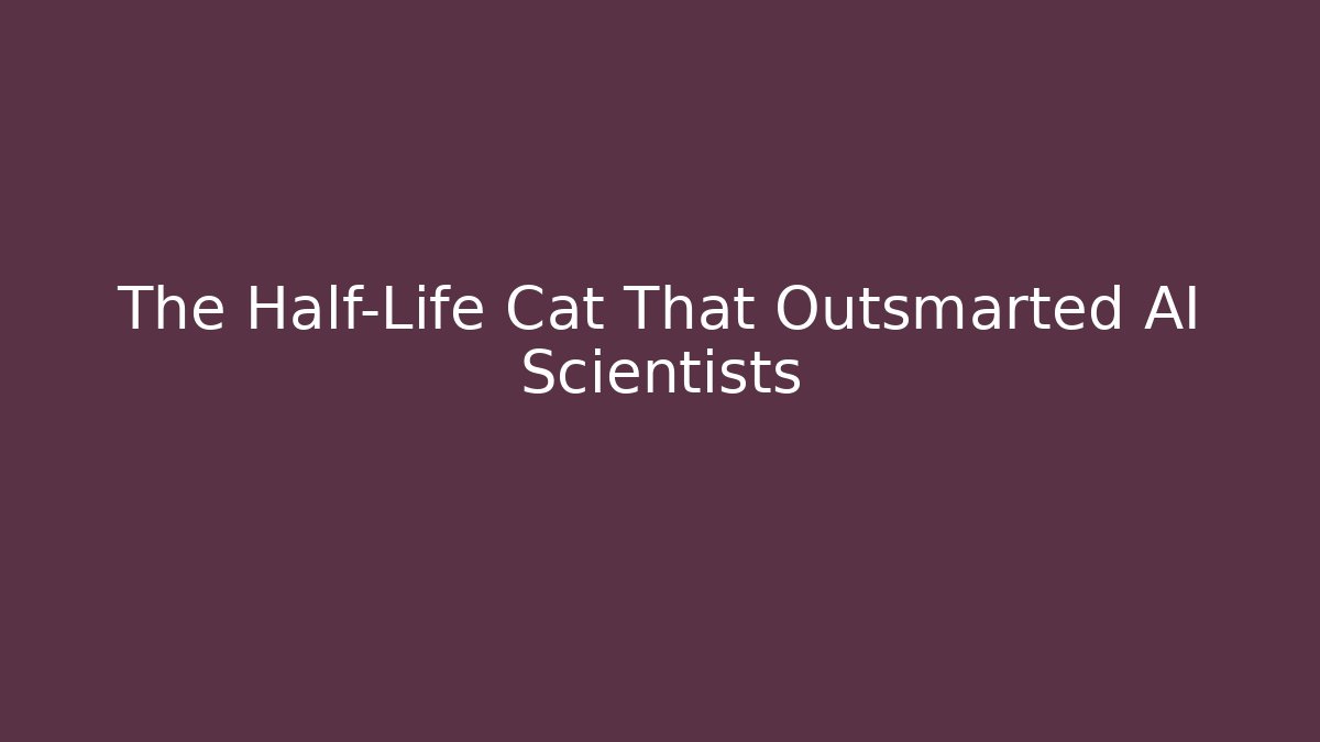 The Half-Life Cat That Outsmarted AI Scientists