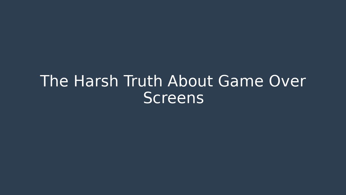 The Harsh Truth About Game Over Screens - Felix Cat Insurance