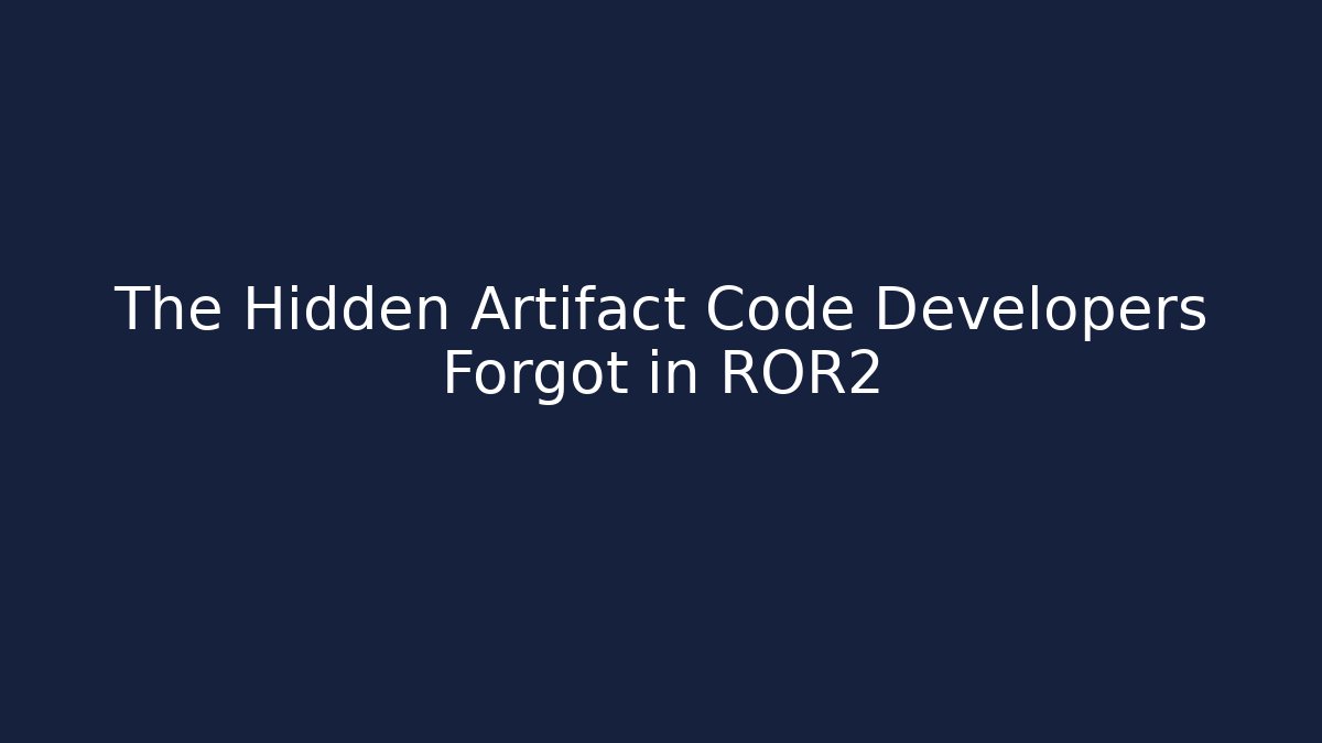 The Hidden Artifact Code Developers Forgot in ROR2 - Felix Cat Insurance