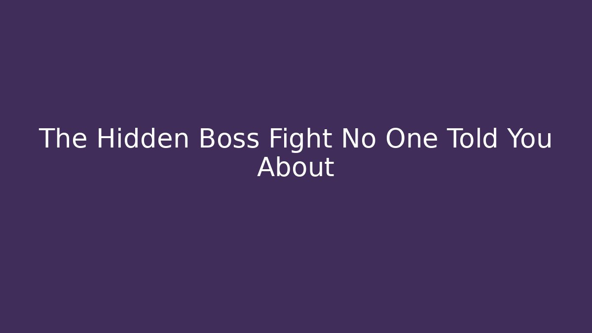 The Hidden Boss Fight No One Told You About - Felix Cat Insurance