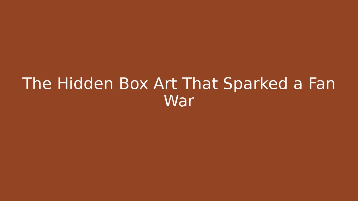 The Hidden Box Art That Sparked a Fan War