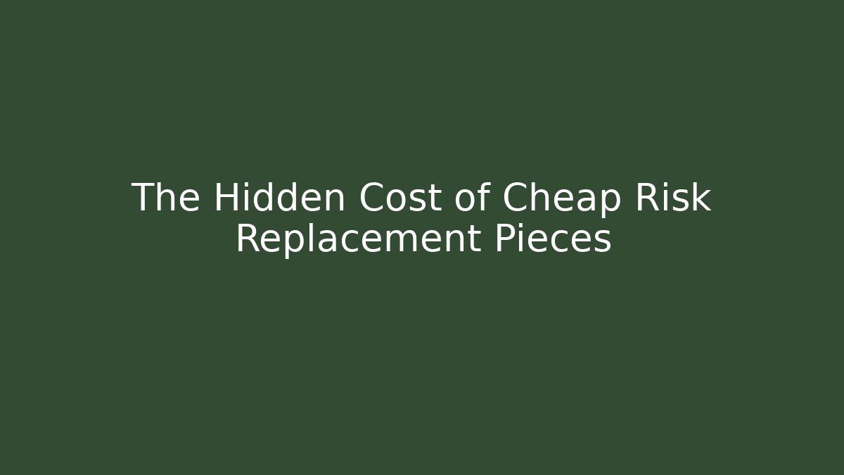 The Hidden Cost of Cheap Risk Replacement Pieces