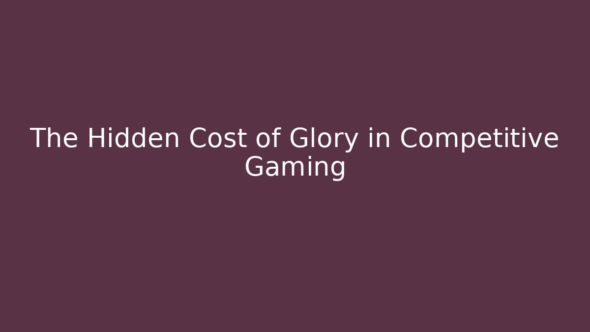 The Hidden Cost of Glory in Competitive Gaming - Felix Cat Insurance