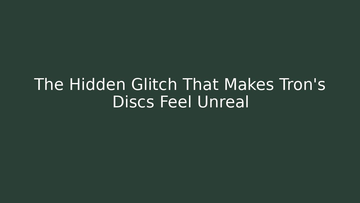 The Hidden Glitch That Makes Tron's Discs Feel Unreal