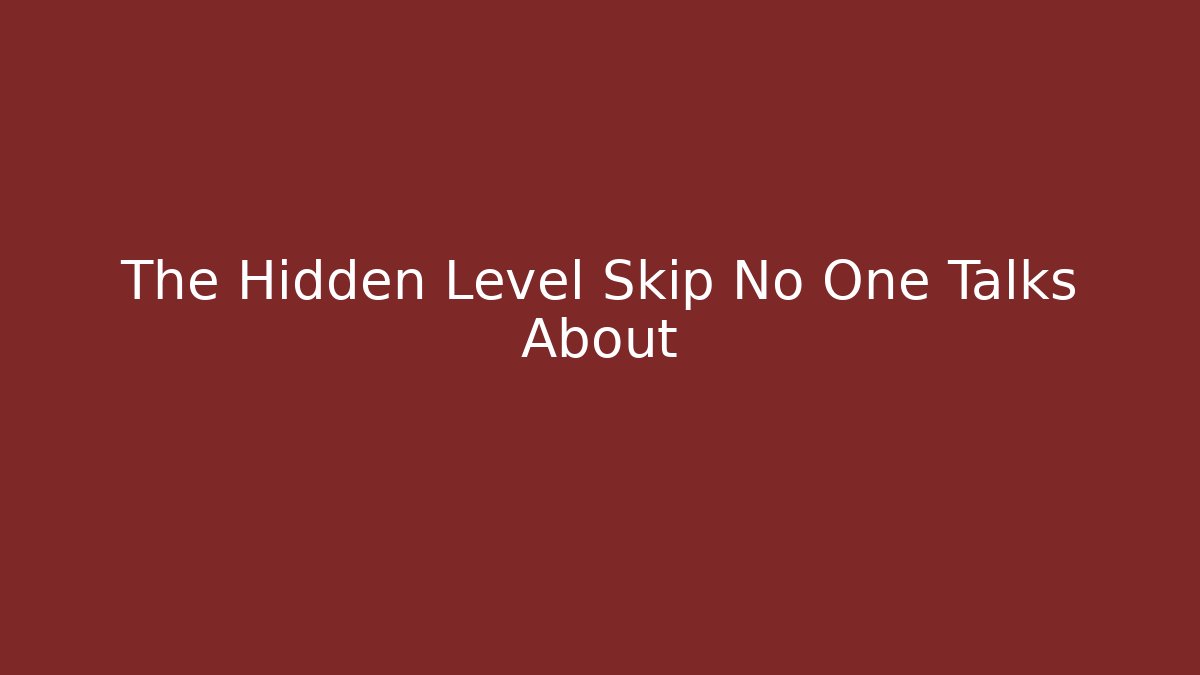 The Hidden Level Skip No One Talks About - Felix Cat Insurance