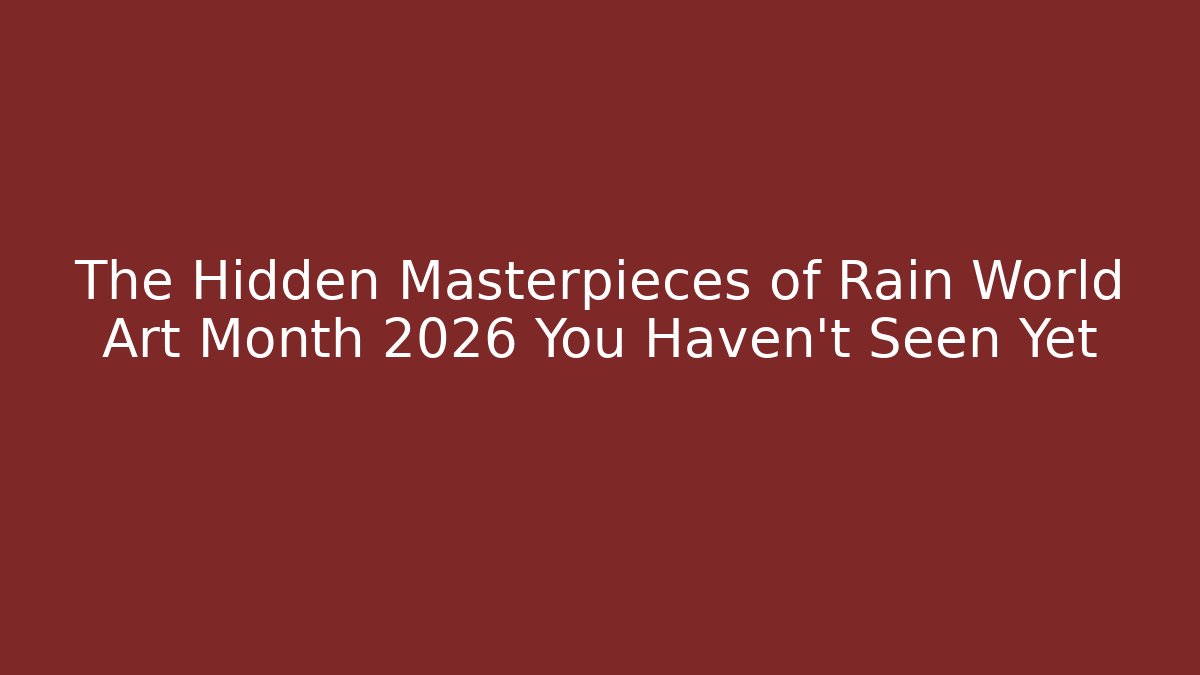 The Hidden Masterpieces of Rain World Art Month 2026 You Haven't Seen Yet