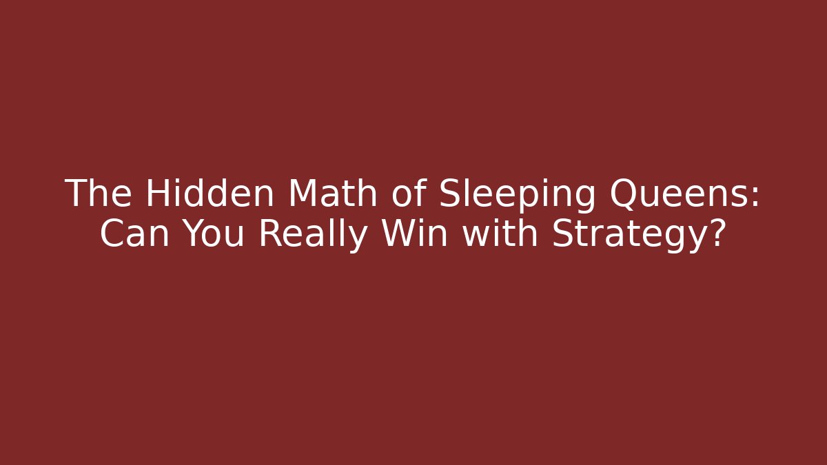 The Hidden Math of Sleeping Queens: Can You Really Win with Strategy?