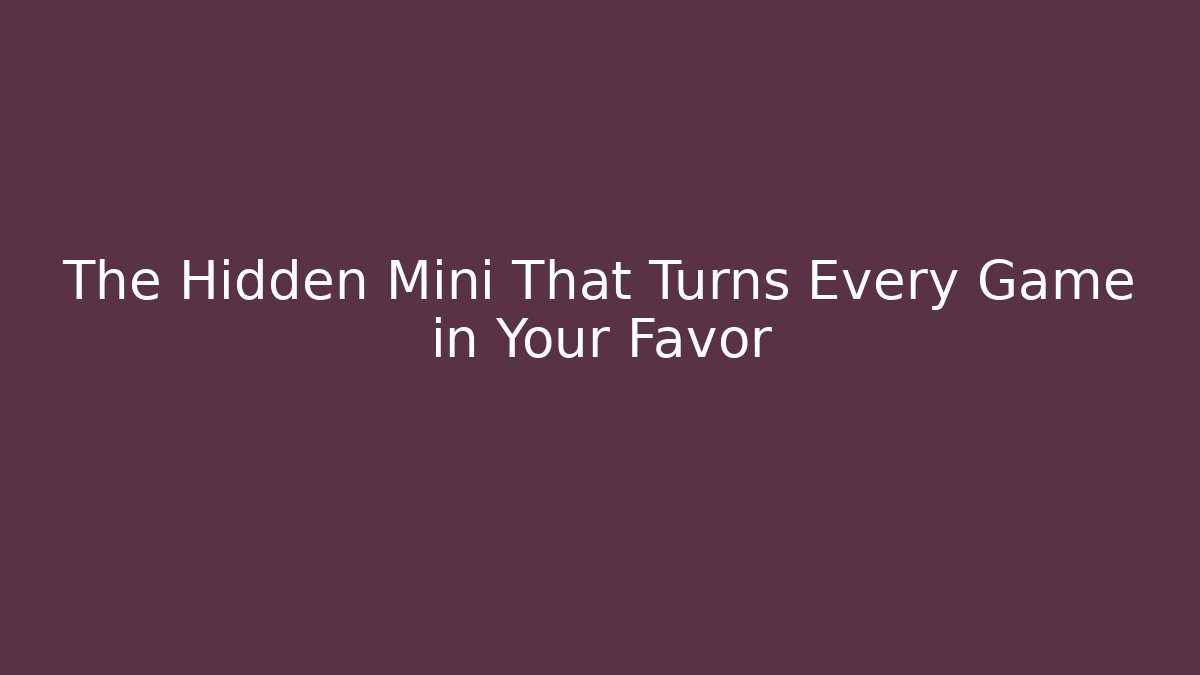 The Hidden Mini That Turns Every Game in Your Favor