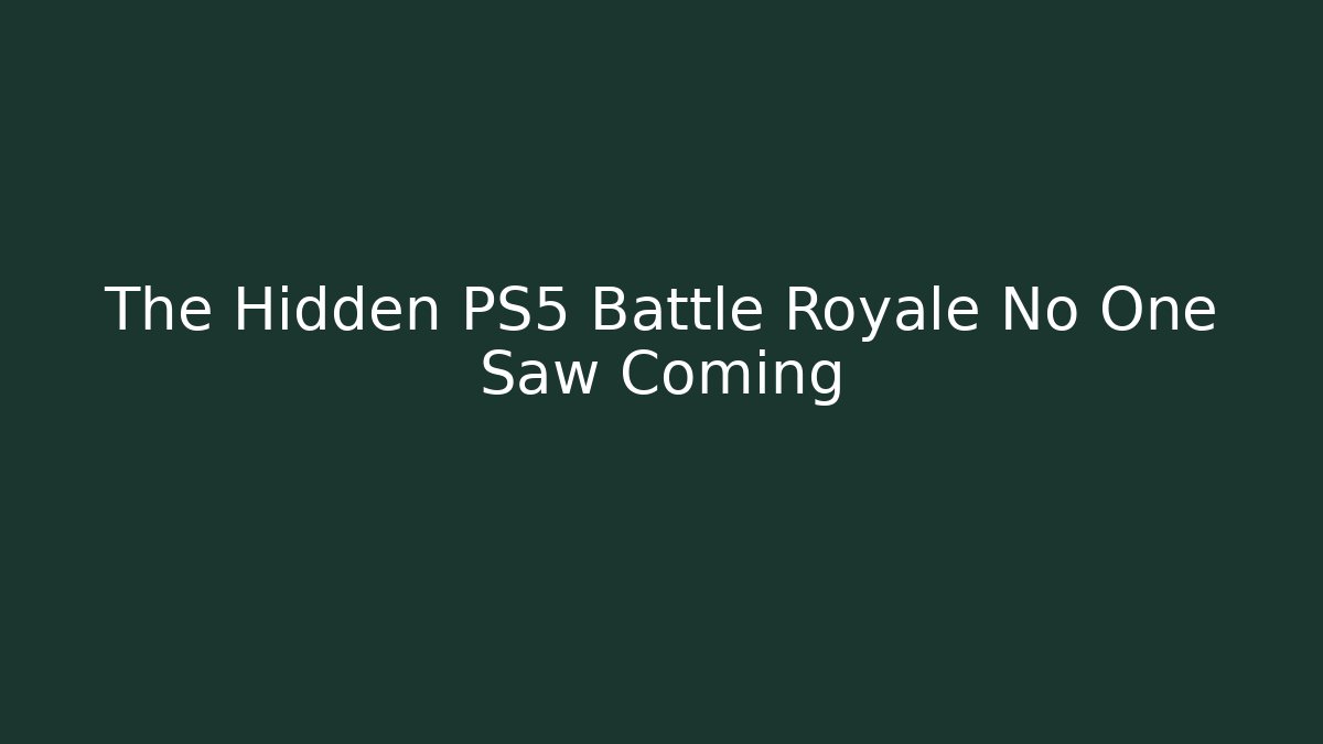 The Hidden PS5 Battle Royale No One Saw Coming