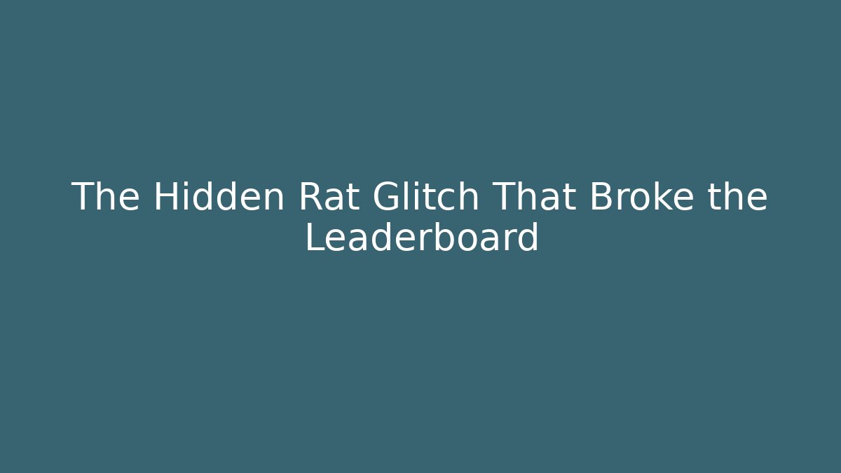 The Hidden Rat Glitch That Broke the Leaderboard