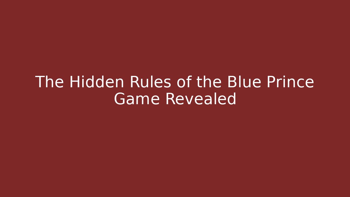 The Hidden Rules of the Blue Prince Game Revealed