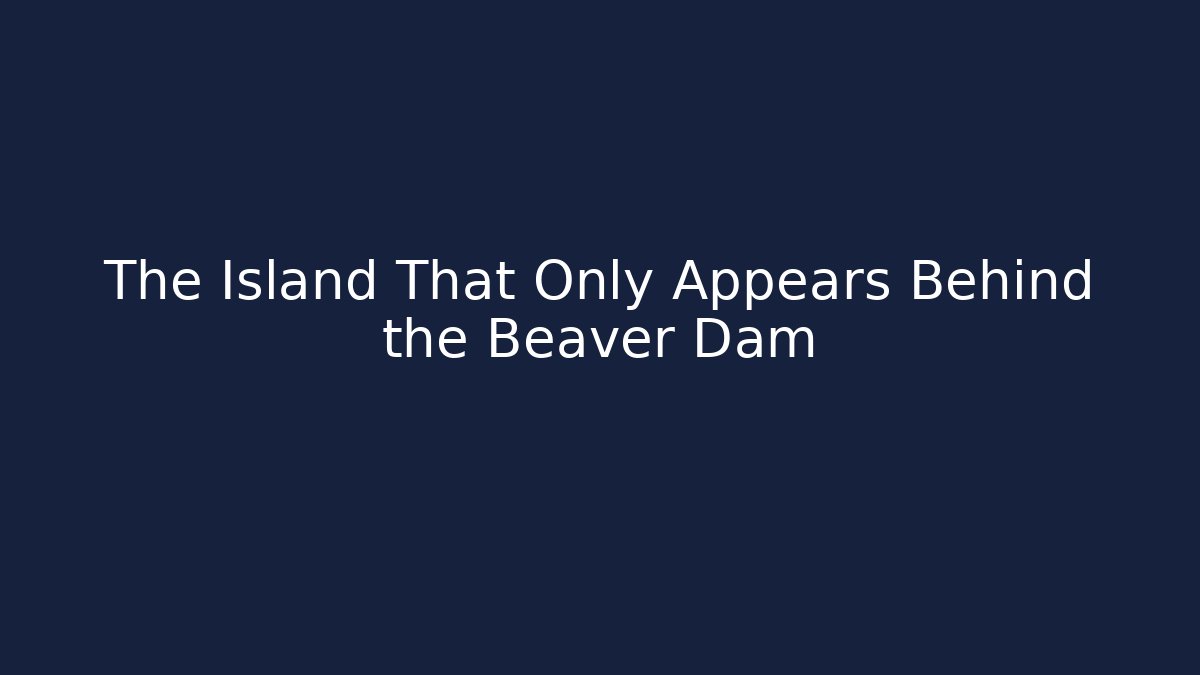 The Island That Only Appears Behind the Beaver Dam