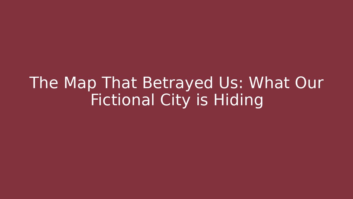 The Map That Betrayed Us: What Our Fictional City is Hiding
