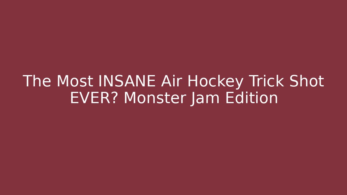 The Most INSANE Air Hockey Trick Shot EVER? Monster Jam Edition