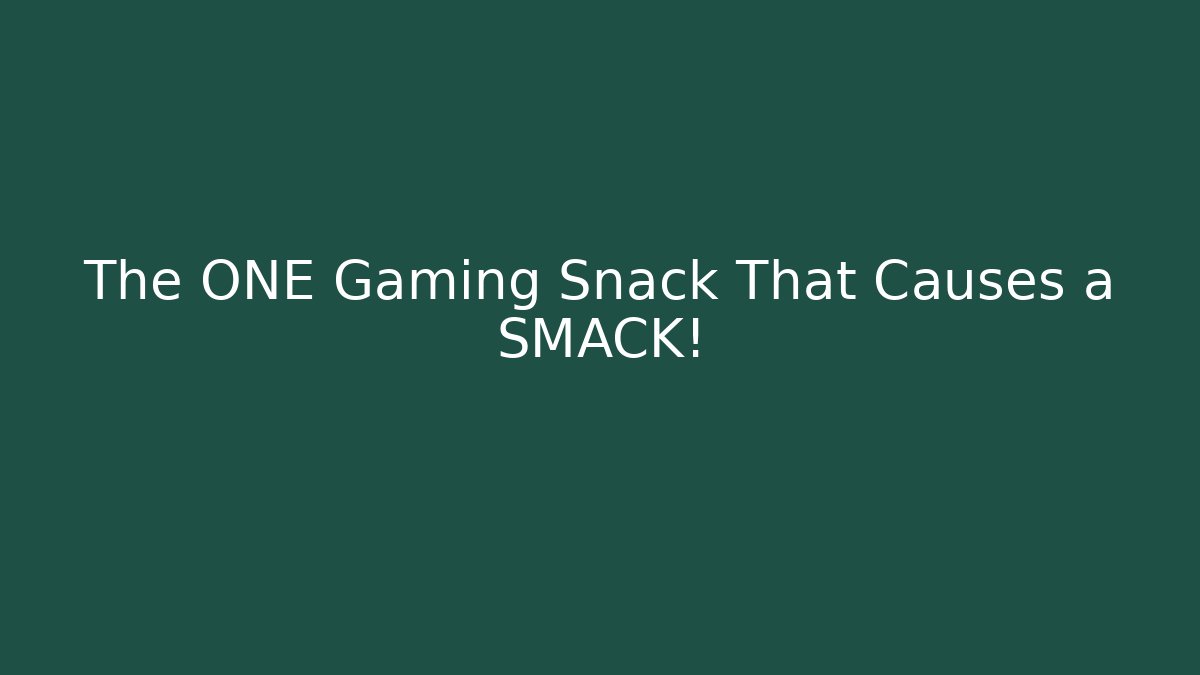 The ONE Gaming Snack That Causes a SMACK! - Felix Cat Insurance