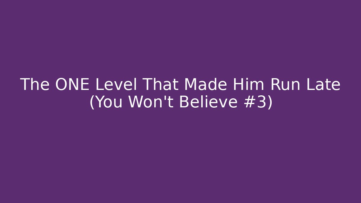 The ONE Level That Made Him Run Late (You Won’t Believe #3) - Felix Cat Insurance