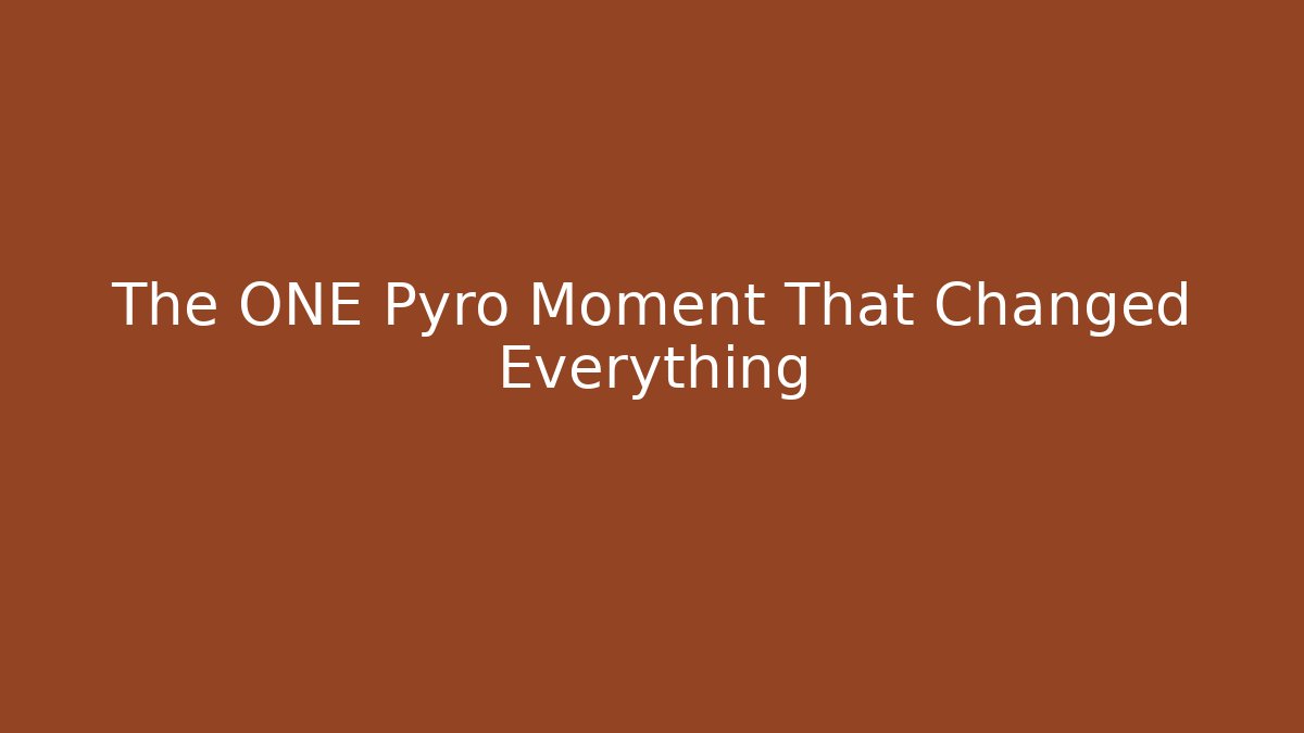 The ONE Pyro Moment That Changed Everything - Felix Cat Insurance