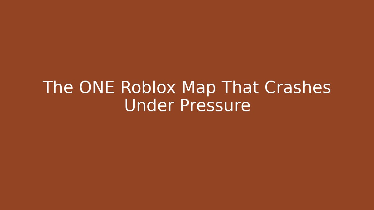 The ONE Roblox Map That Crashes Under Pressure