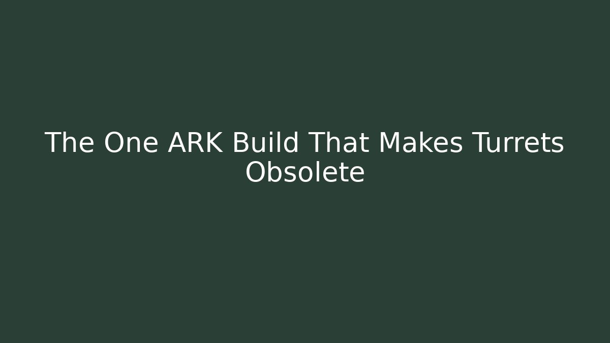 The One ARK Build That Makes Turrets Obsolete - Felix Cat Insurance