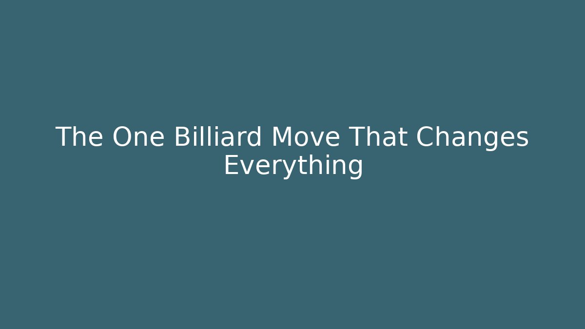 The One Billiard Move That Changes Everything - Felix Cat Insurance