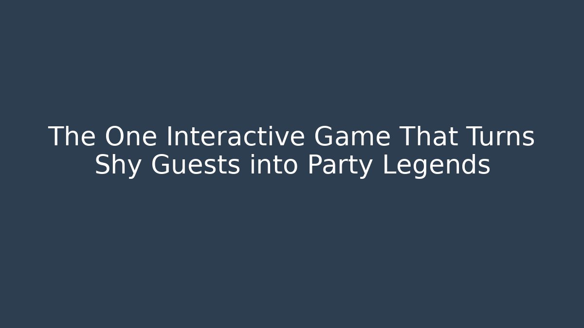 The One Interactive Game That Turns Shy Guests into Party Legends - Felix Cat Insurance