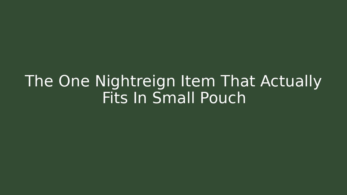 The One Nightreign Item That Actually Fits In Small Pouch