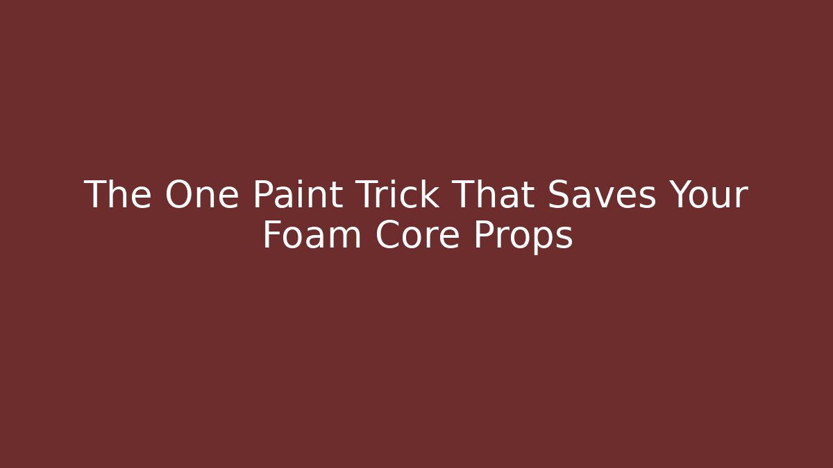The One Paint Trick That Saves Your Foam Core Props