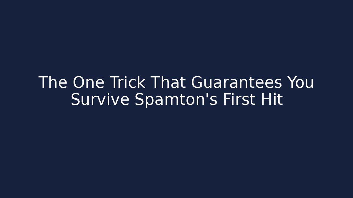The One Trick That Guarantees You Survive Spamton's First Hit