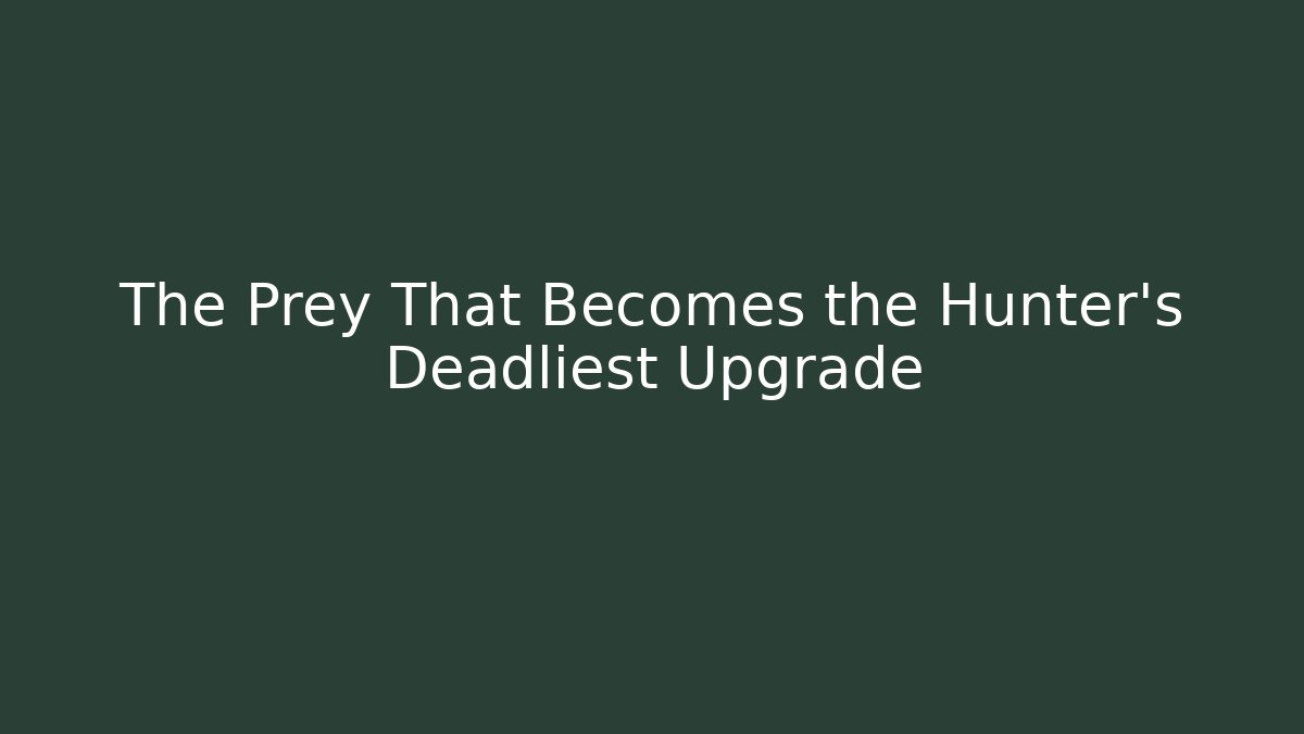 The Prey That Becomes the Hunter's Deadliest Upgrade