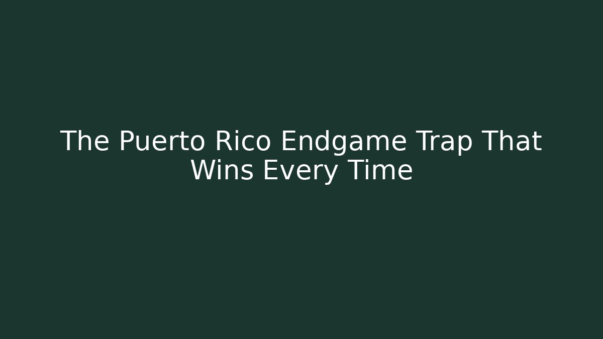 The Puerto Rico Endgame Trap That Wins Every Time - Felix Cat Insurance