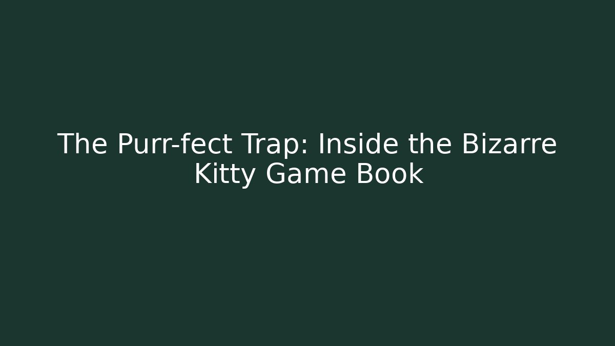 The Purr-fect Trap: Inside the Bizarre Kitty Game Book