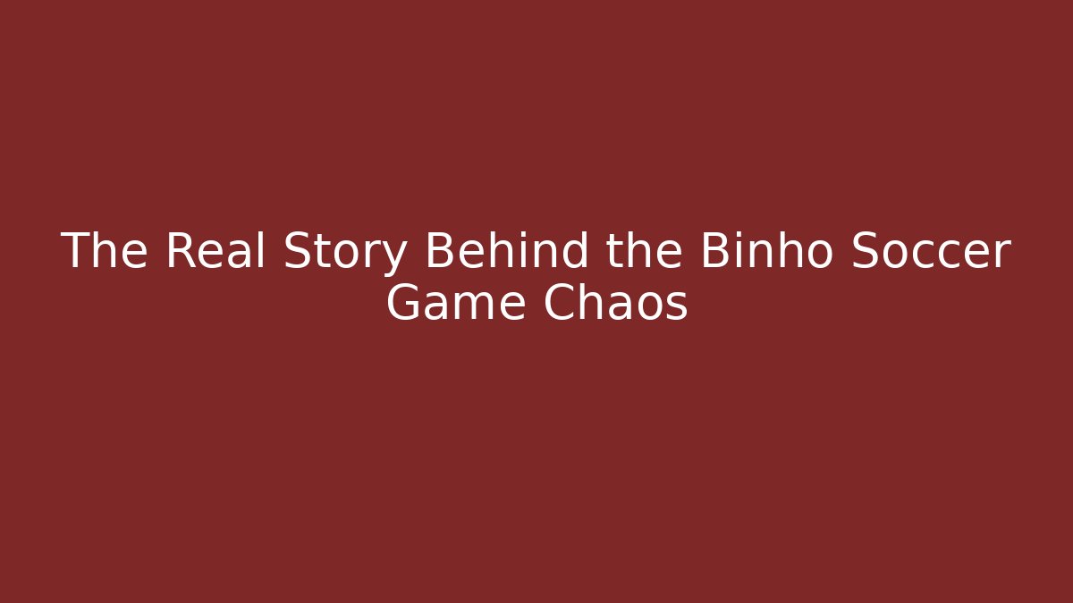 The Real Story Behind the Binho Soccer Game Chaos - Felix Cat Insurance