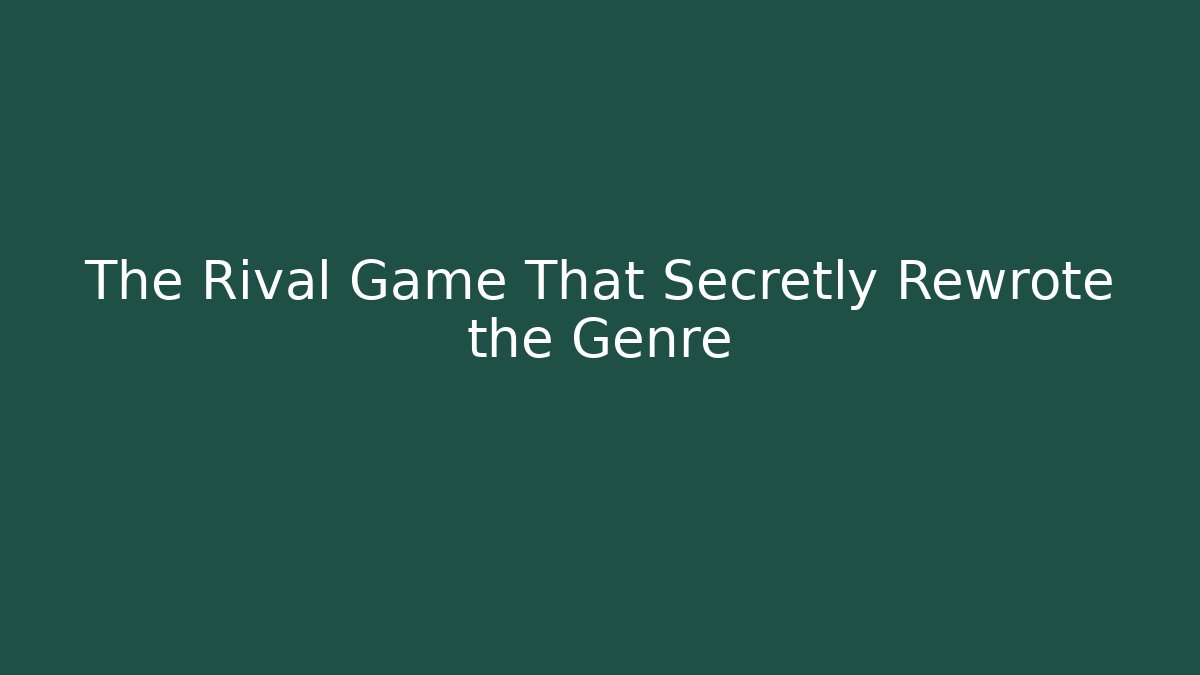 The Rival Game That Secretly Rewrote the Genre