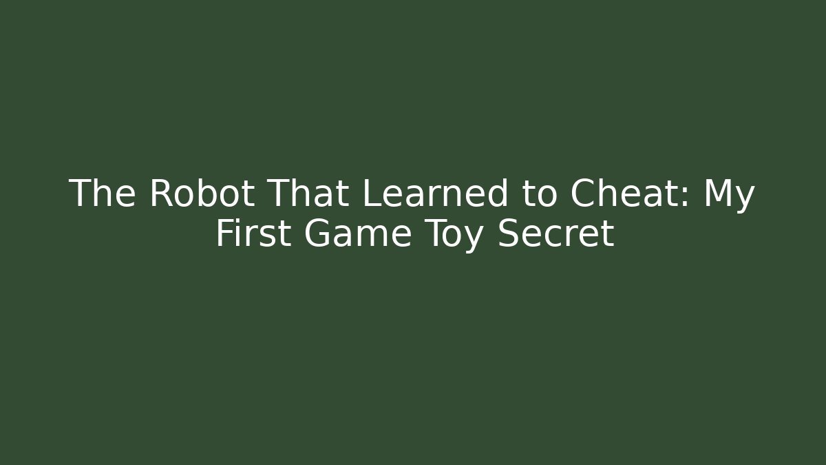 The Robot That Learned to Cheat: My First Game Toy Secret