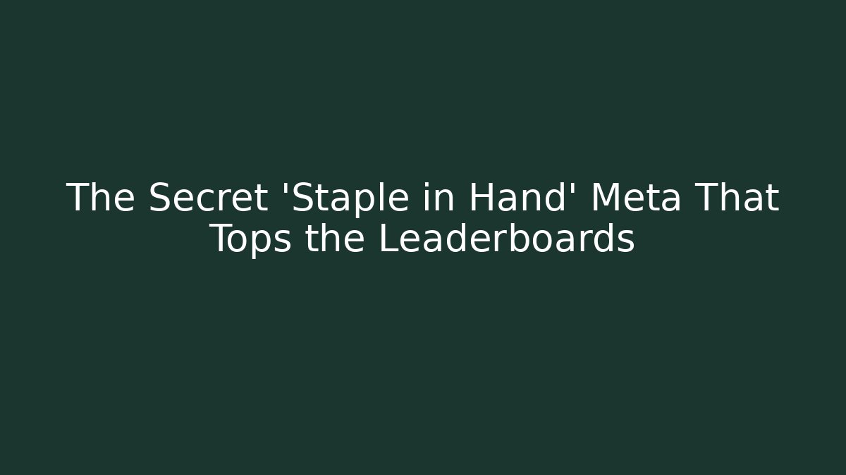 The Secret 'Staple in Hand' Meta That Tops the Leaderboards