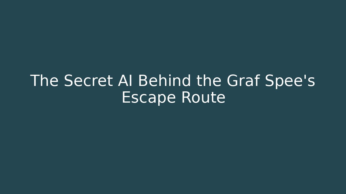 The Secret AI Behind the Graf Spee's Escape Route
