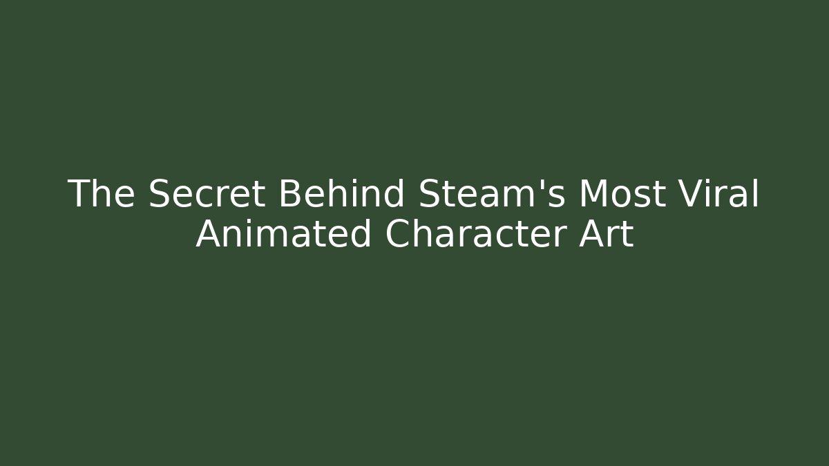 The Secret Behind Steam’s Most Viral Animated Character Art