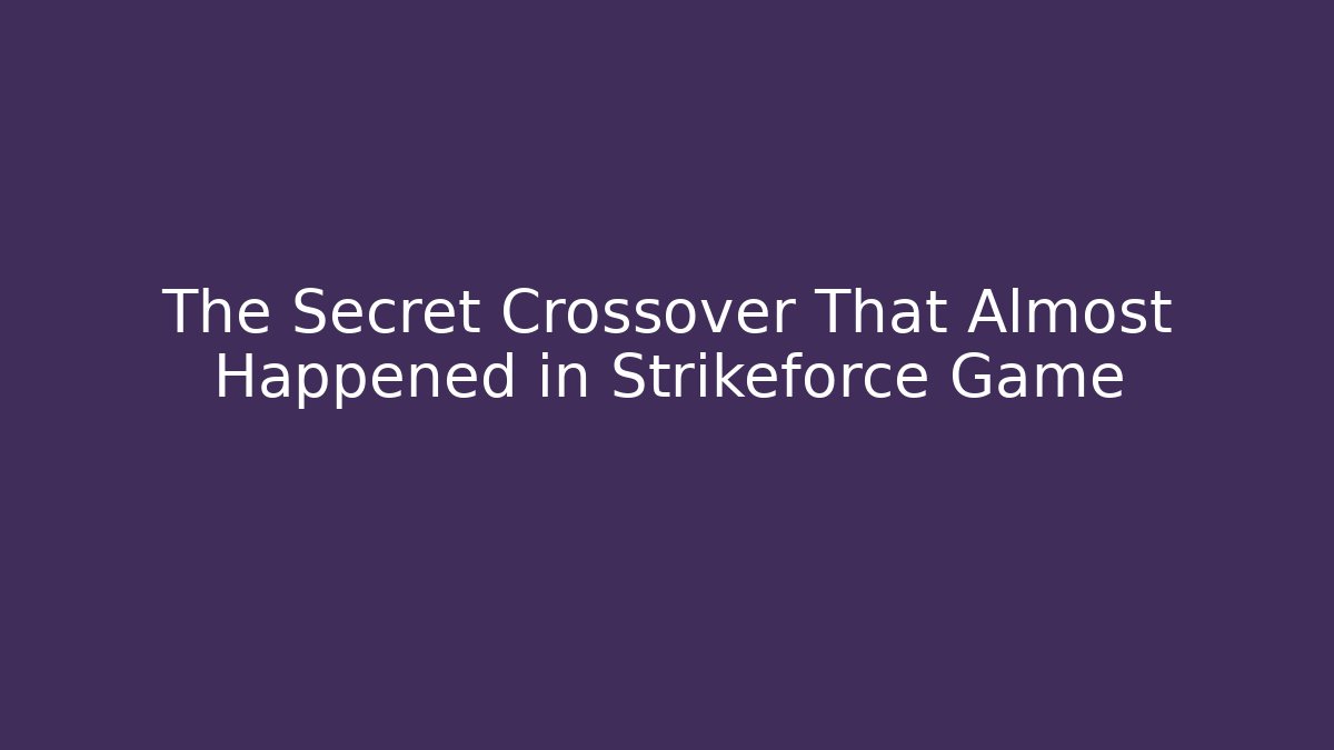 The Secret Crossover That Almost Happened in Strikeforce Game