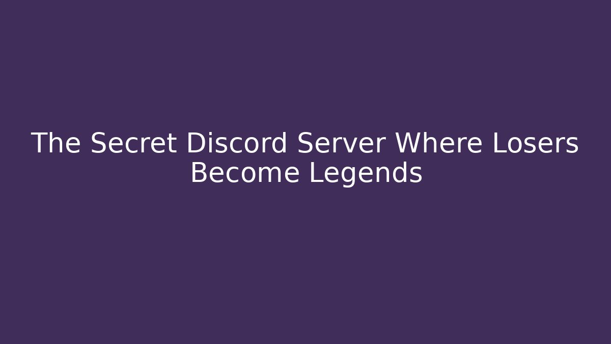 The Secret Discord Server Where Losers Become Legends - Felix Cat Insurance