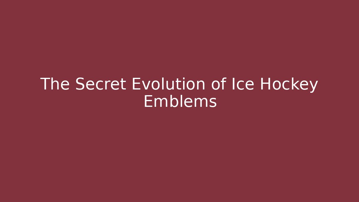 The Secret Evolution of Ice Hockey Emblems
