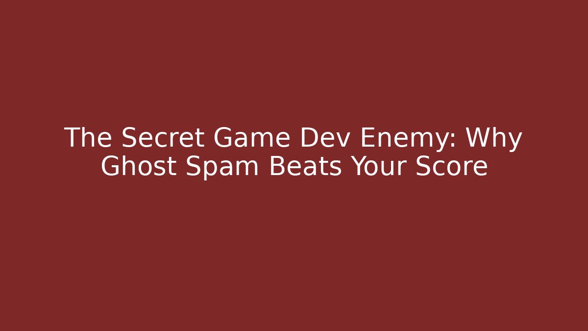 The Secret Game Dev Enemy: Why Ghost Spam Beats Your Score