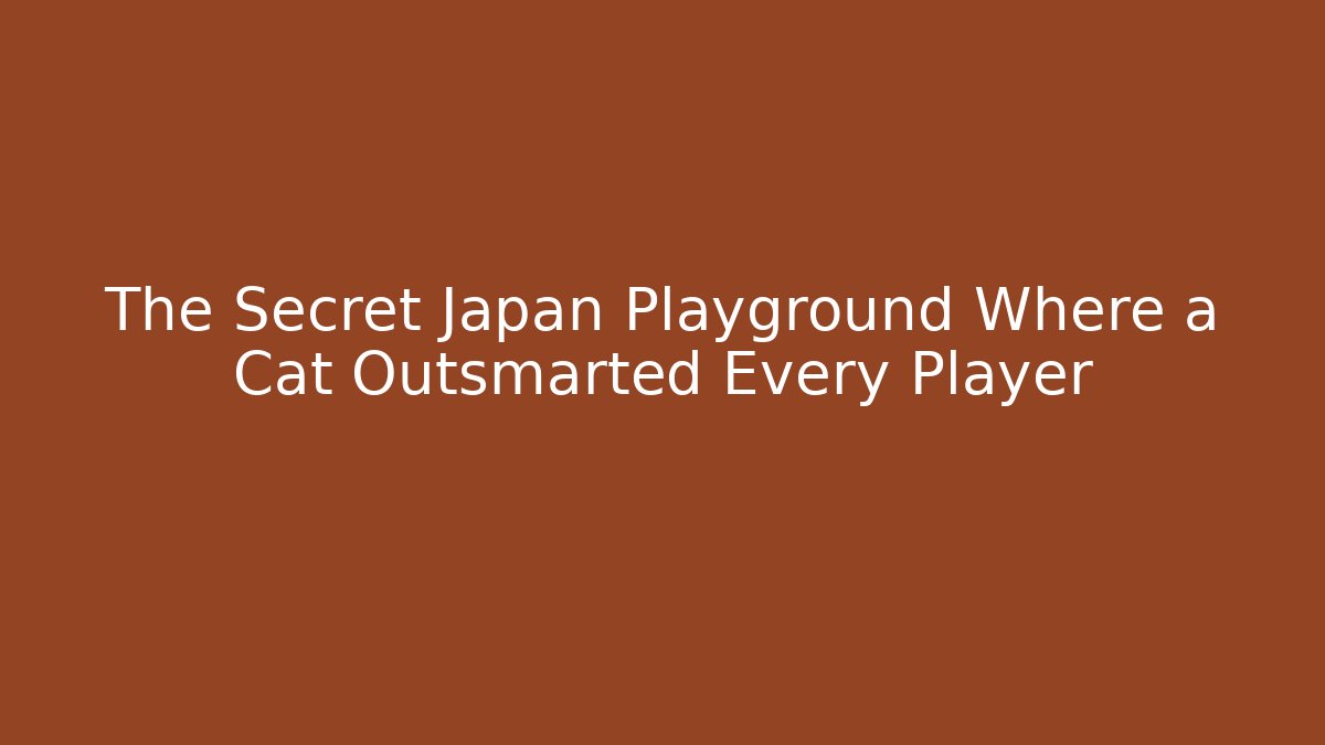 The Secret Japan Playground Where a Cat Outsmarted Every Player