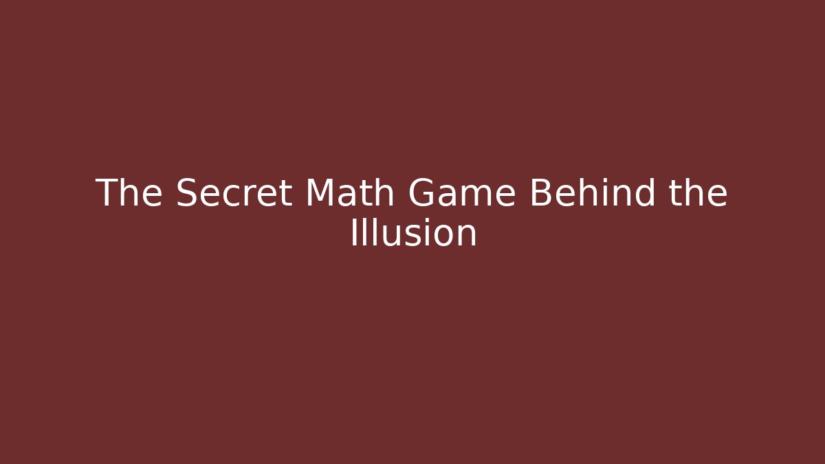 The Secret Math Game Behind the Illusion - Felix Cat Insurance