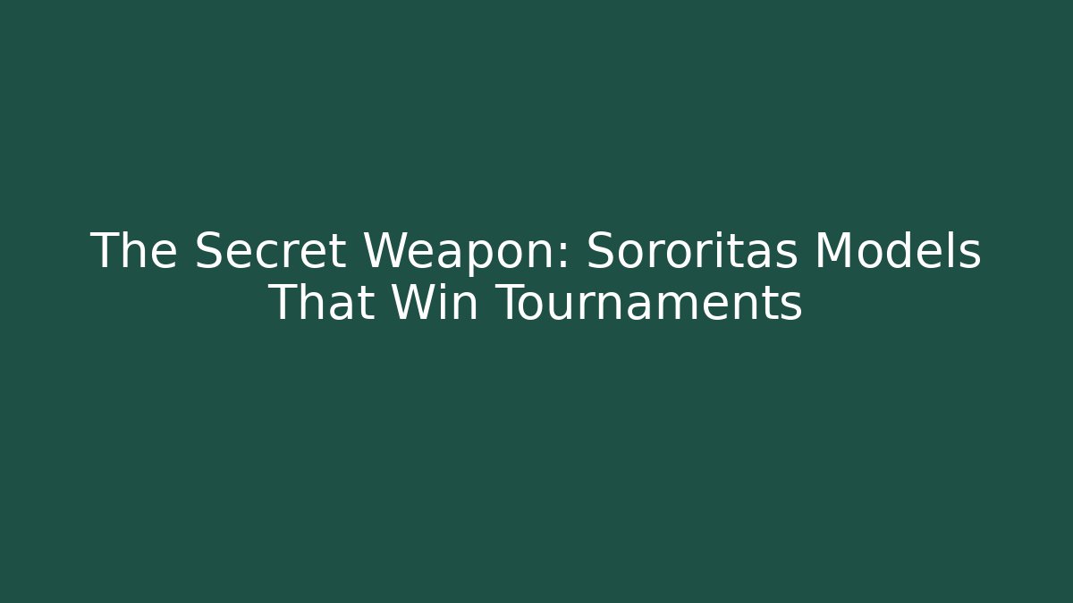 The Secret Weapon: Sororitas Models That Win Tournaments