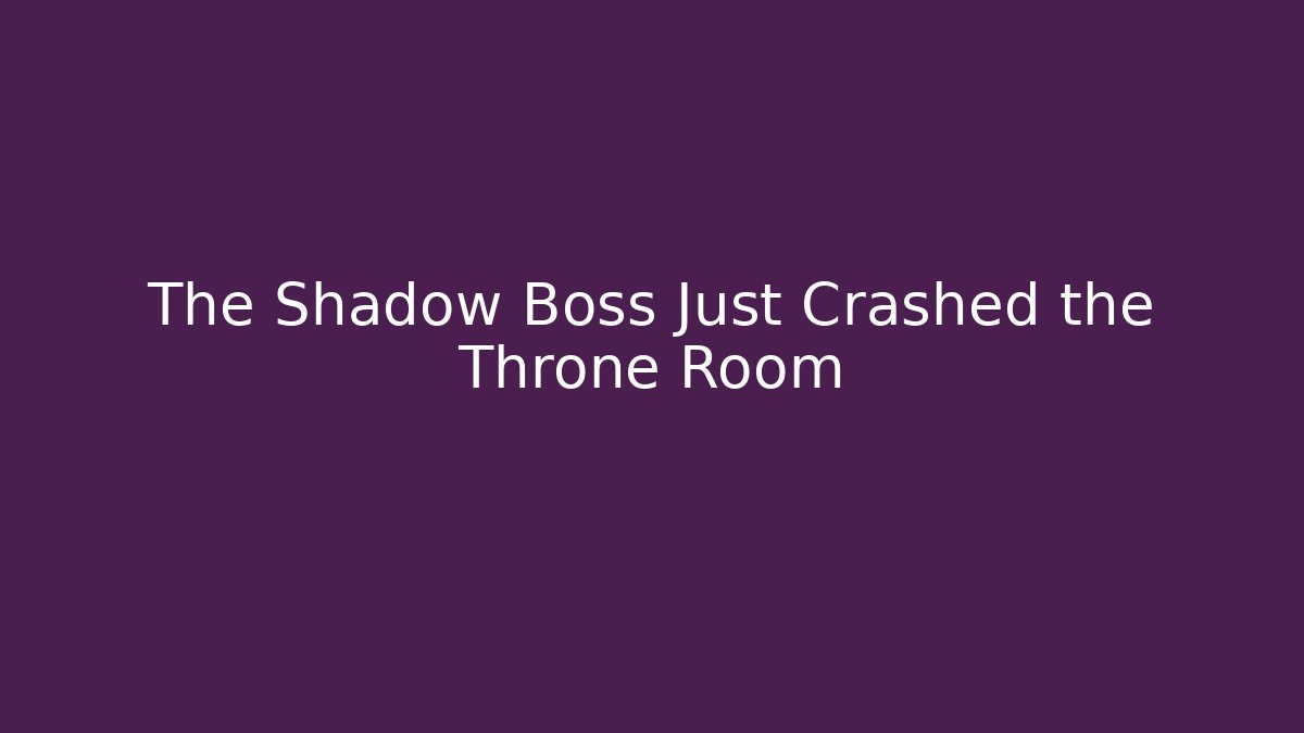 The Shadow Boss Just Crashed the Throne Room - Felix Cat Insurance