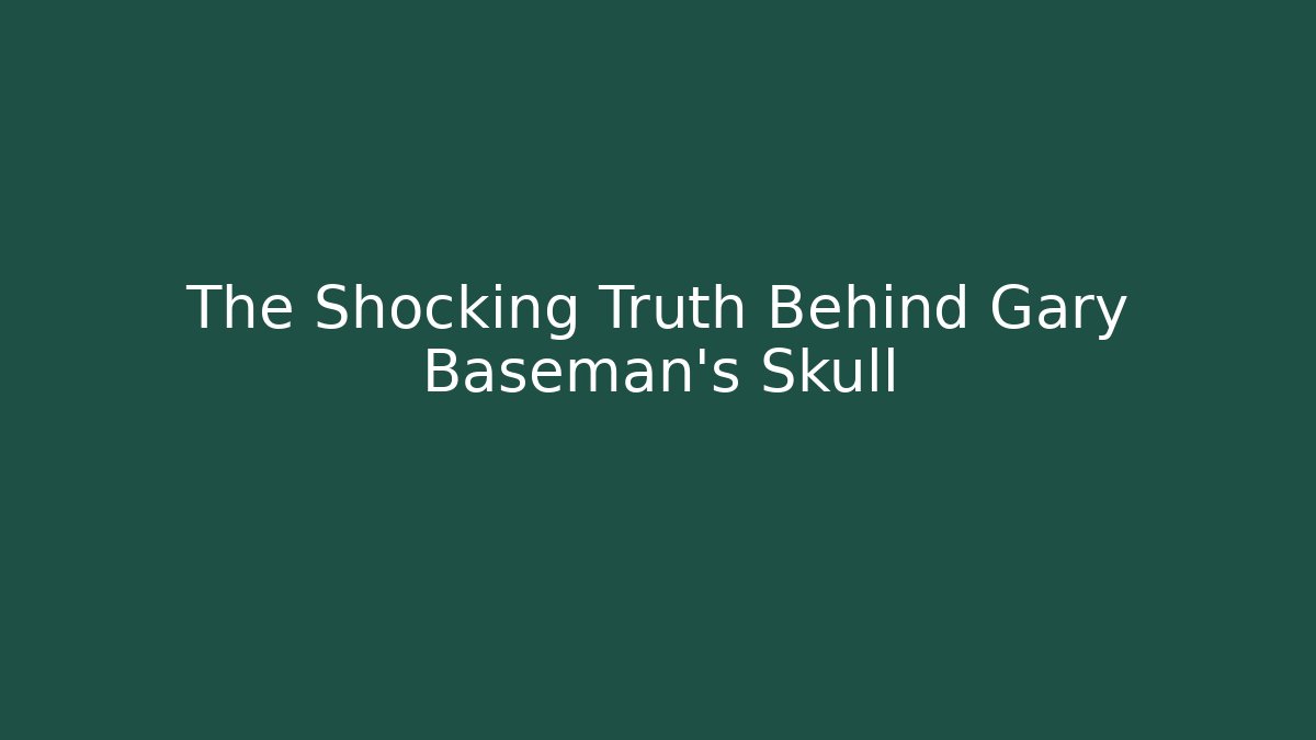 The Shocking Truth Behind Gary Baseman's Skull