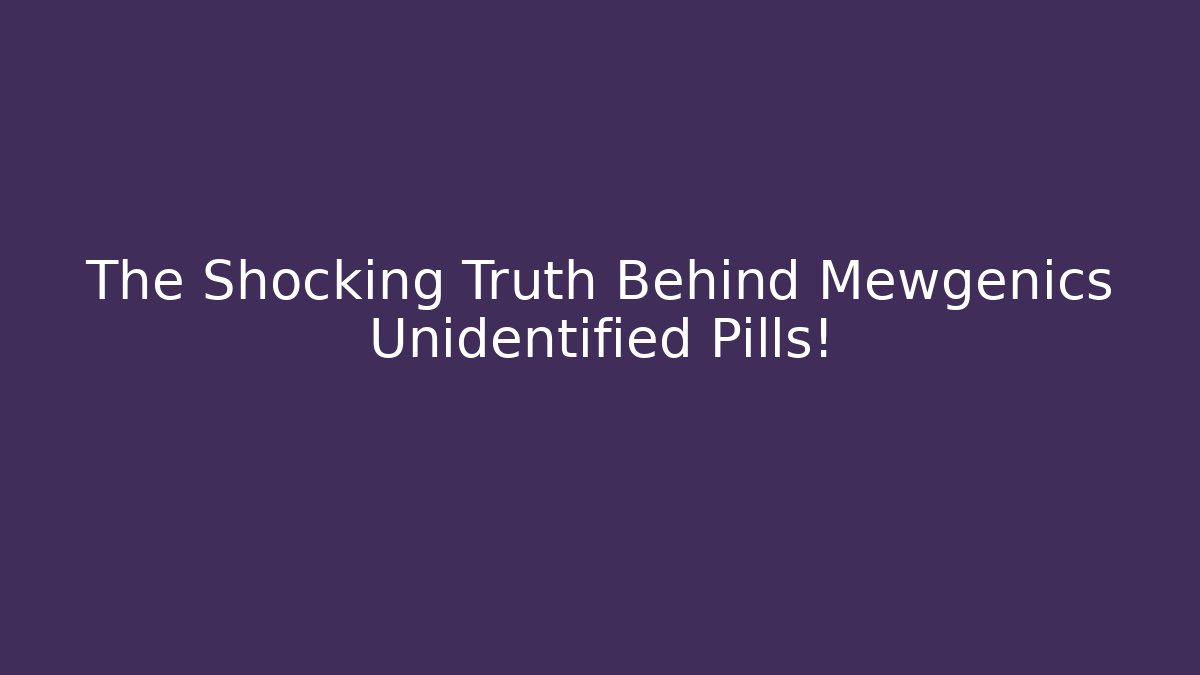 The Shocking Truth Behind Mewgenics Unidentified Pills!