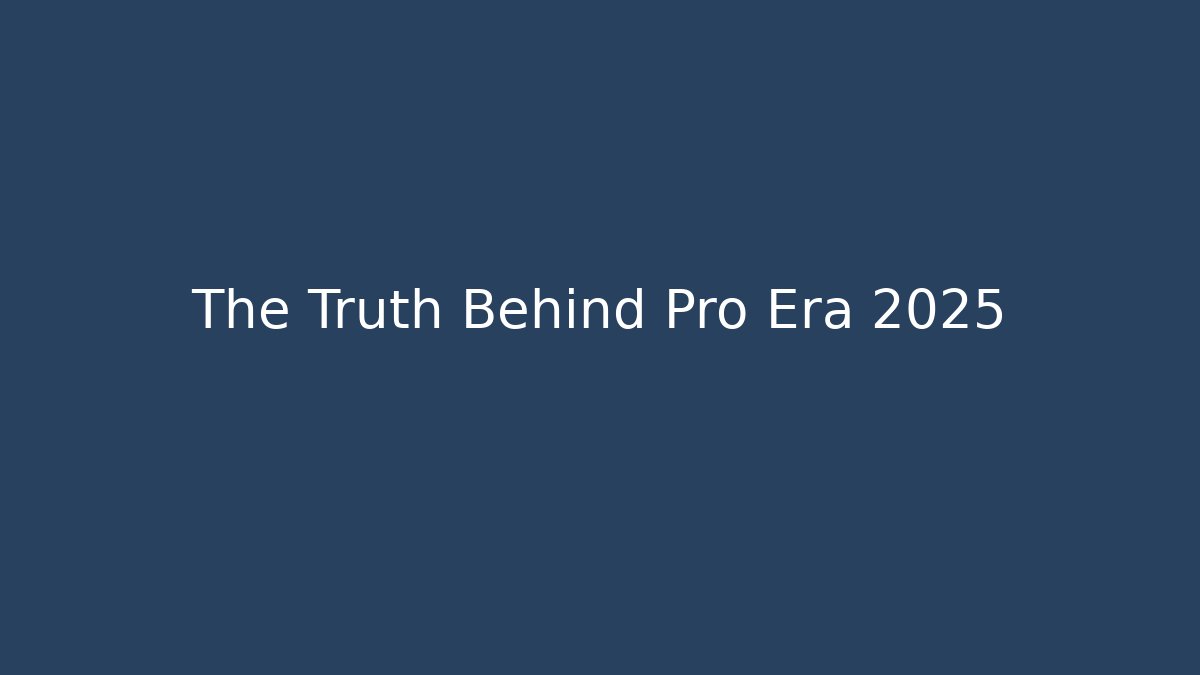 The Truth Behind Pro Era 2025