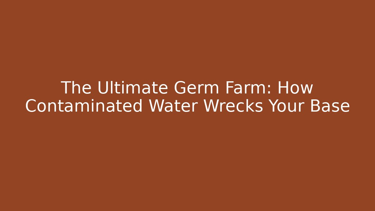 The Ultimate Germ Farm: How Contaminated Water Wrecks Your Base