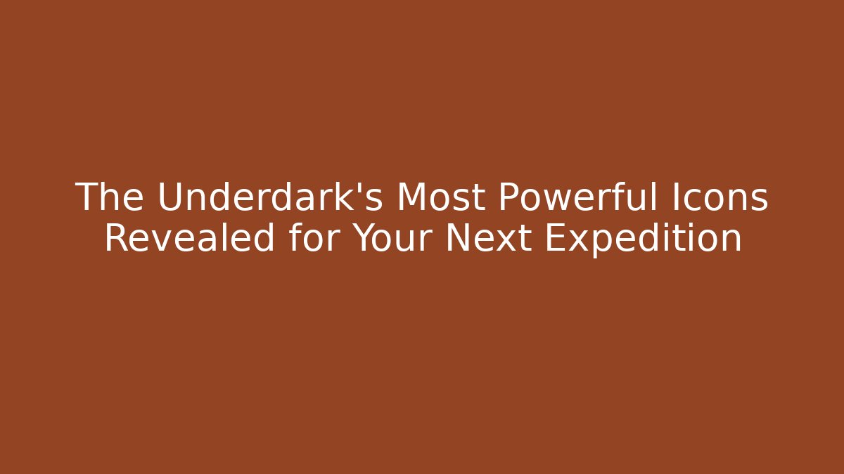 The Underdark’s Most Powerful Icons Revealed for Your Next Expedition - Felix Cat Insurance